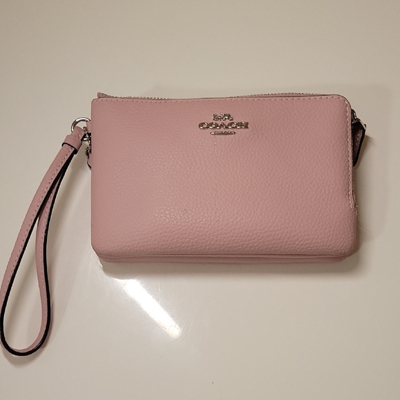 Coach Pink Wristlet Bag - Picture 1 of 4